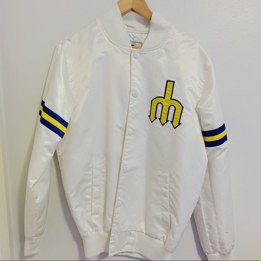 Men's Seattle Mariners Vintage Retro Bomber Jacket